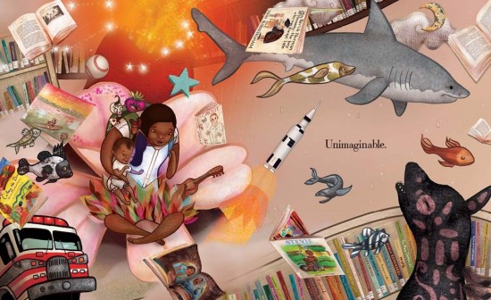 If you want your kids to imagine a better world, the books on your shelves should reflect that.
